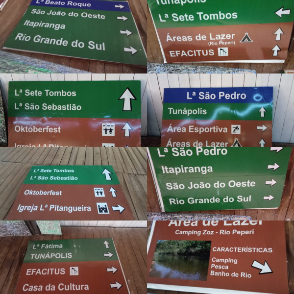Placa Indicativas Interior - Tunapólis/SC