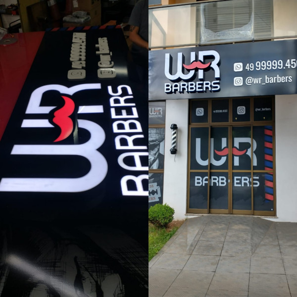 Fachada em ACM c/ Letra Caixa em LED Interno Letras - São Miguel do Oeste/SC