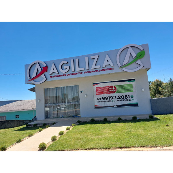 Fachada em ACM c/ Letra Caixa em LED Interno Letras - Dionisio Cerqueira/SC